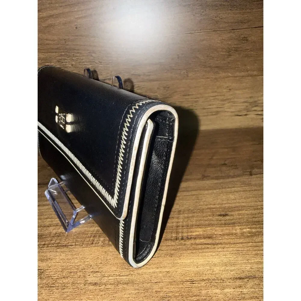 Rare Chanel Reissue 2.55 ZigZag Stitch Long Flap Wallet Black Leather Silver HW